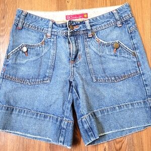 SO Blue Jean Shorts with Cuffed Hem‎